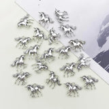 1020Pcs Alloy Retro Silvery Animal Shape Charms Horse