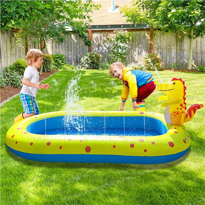 Inflatable Dinosaur Sprinkler Swimming Pool Children Bathub Outdoor