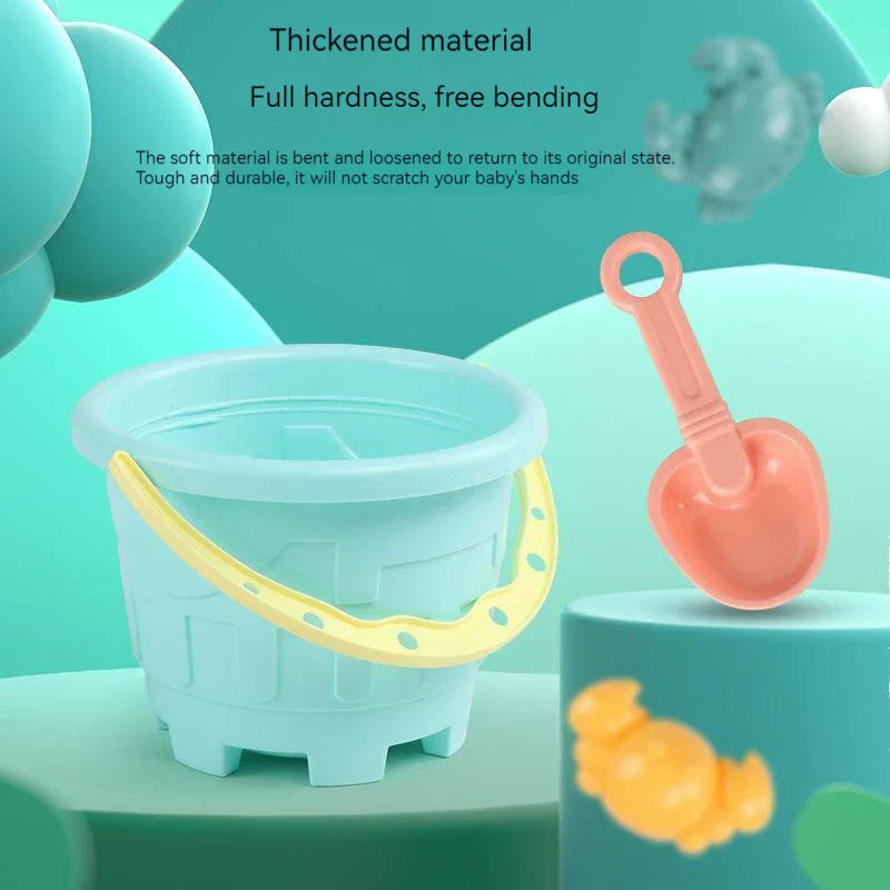 Beach Toys Sandbox Silicone Bucket Sand Toys Sandpit