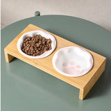 Fashion Cartoon Paw Design Pet Bowls Raised Dog