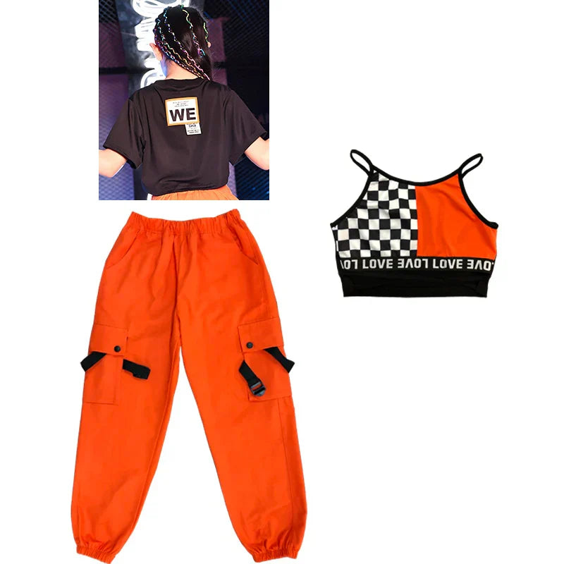 2020 Kids Hiphop Dance Costumes Set Girls Fashion