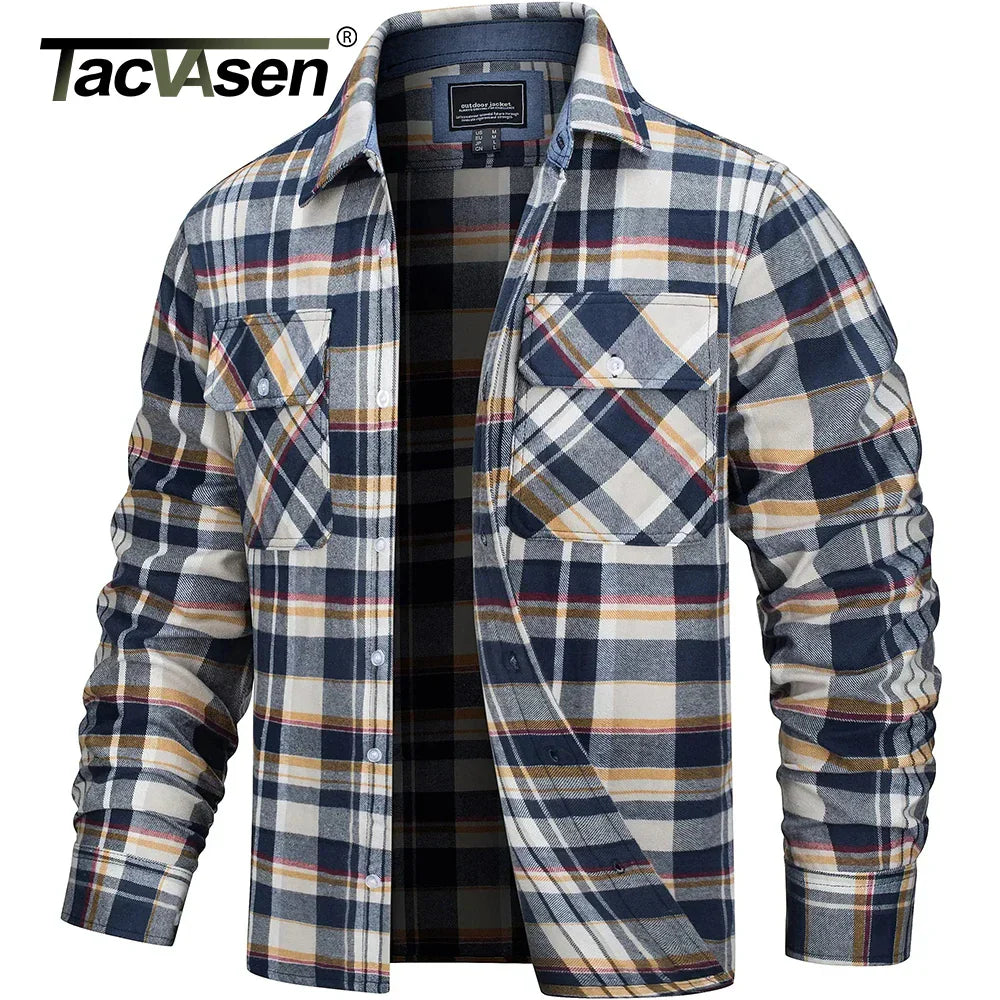 TACVASEN Oversize Lightweight Shirt Jacket Button Down Cotton