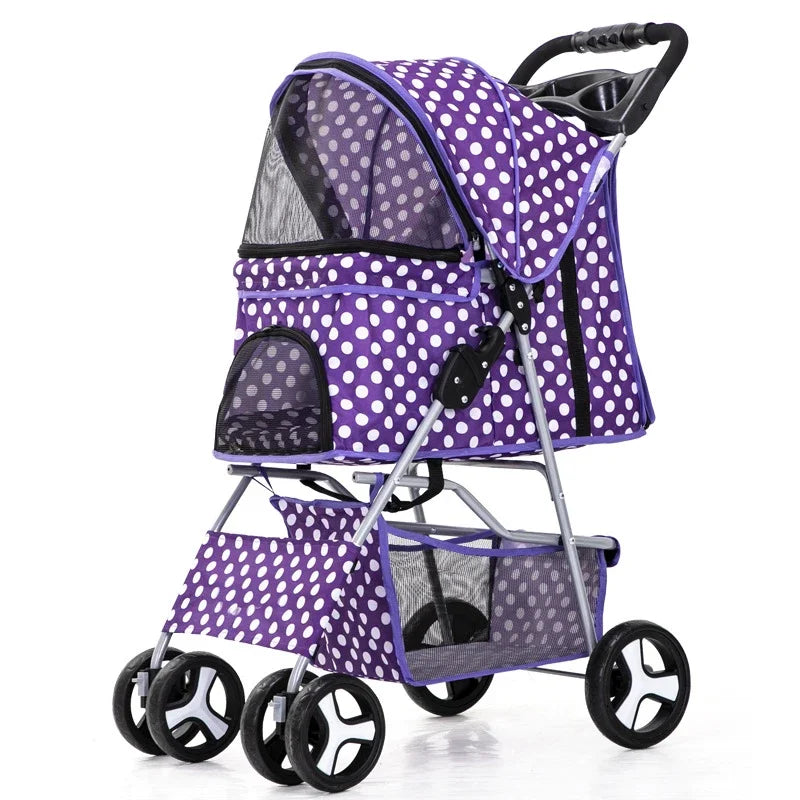 Pet Stroller Carrier For Dogs Detachable Baby Stroller