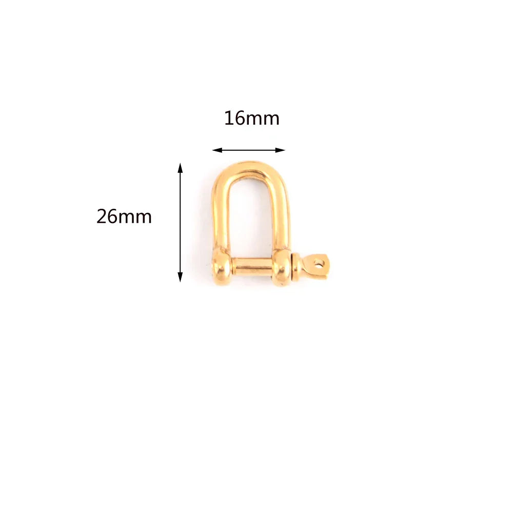 Screw Climbing Gear Carabiner Stainless Steel Gold Color