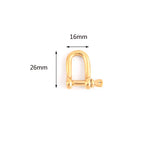 Screw Climbing Gear Carabiner Stainless Steel Gold Color