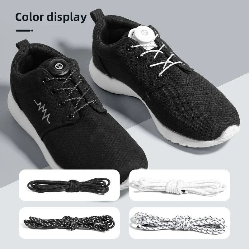 Metal Wire Swivel Automatic Buckle Rope Sneaker ShoeLaces