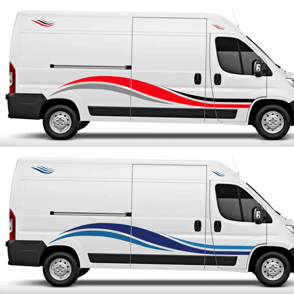 6PcsLot Car Stickers Graphics Camper Van Decals