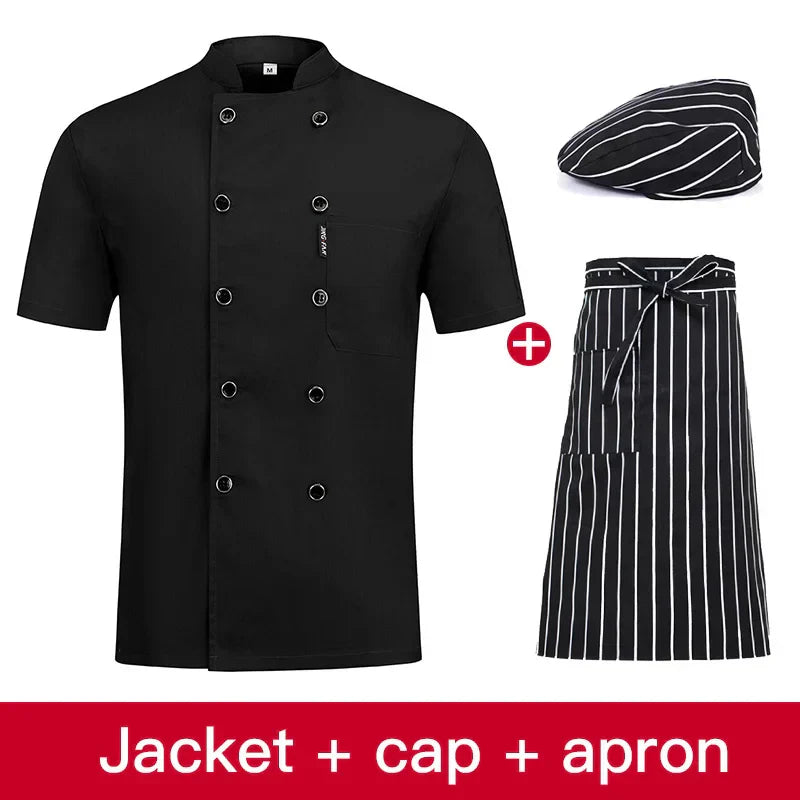3 colors high quality Double breasted Chef uniform