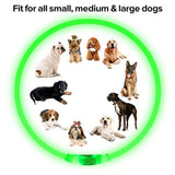 Led Usb Rechargeable Dog Collars Pet Luminous Collar