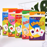 36Pcs Kids Cognition Card Shape Animal Color Teaching