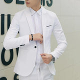 Men's Casual Slim Fit Formal Button Suit Blazer