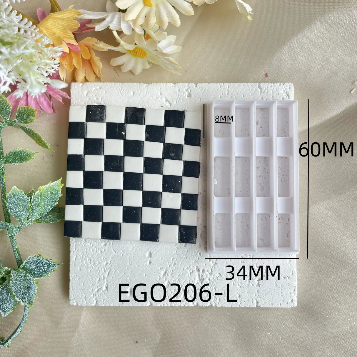 Checkerboard Polymer Clay Molds Clay Strip Cutter DIY