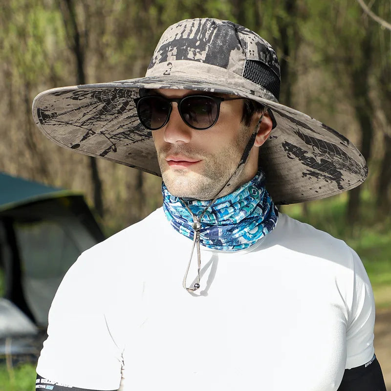 Big Head Size Fishing Hat for Men's Summer