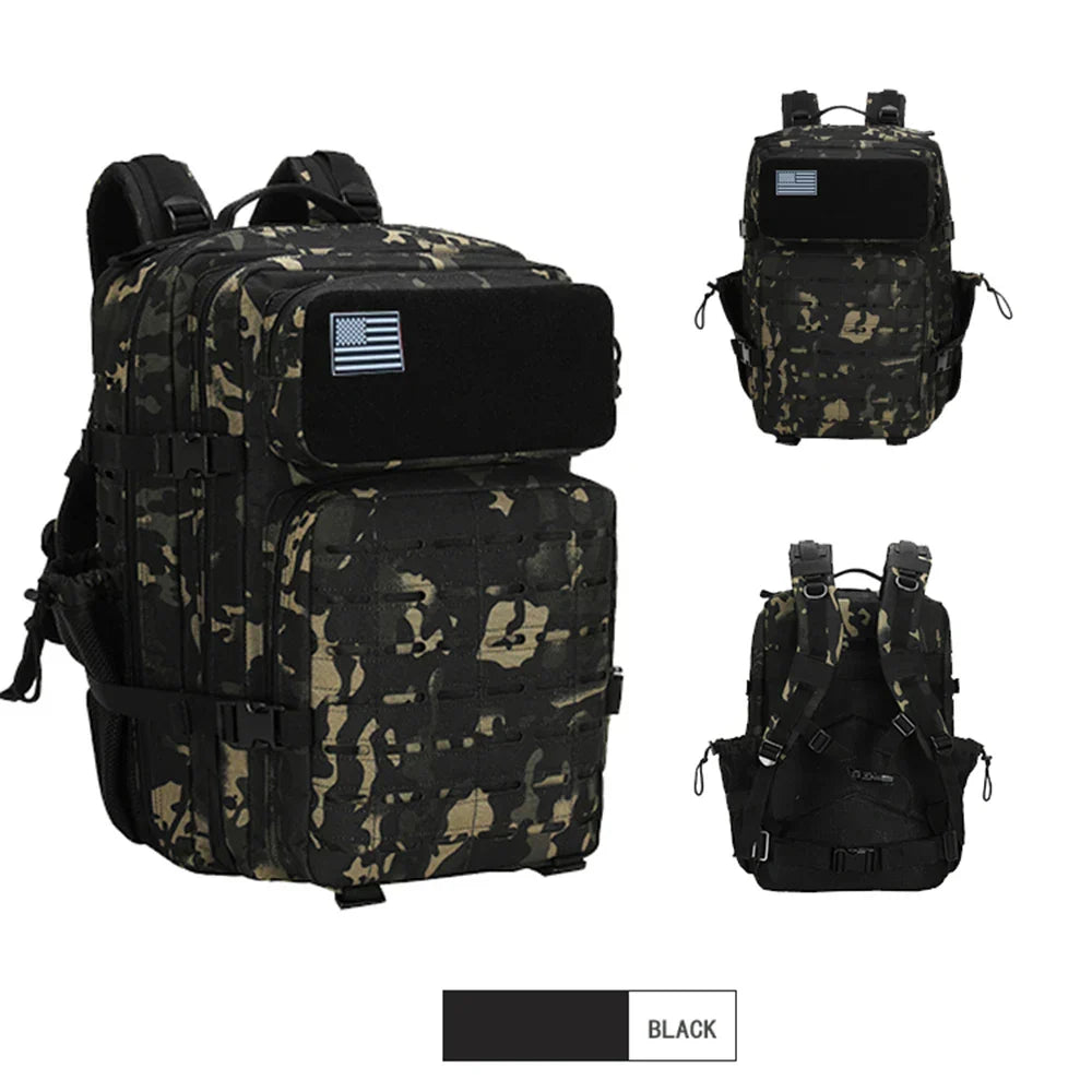 45L Military Tactical Backpack, Large Capacity Outdoor Rucksack