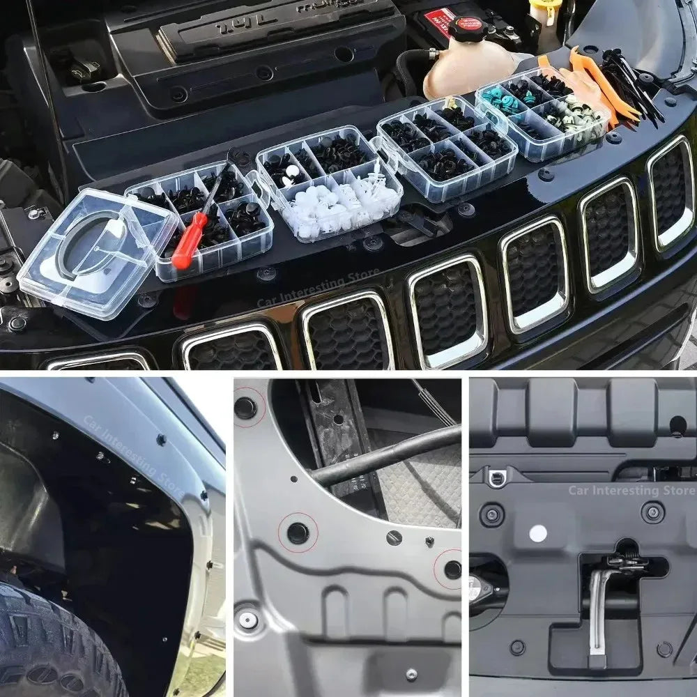 800pcs-100Pcs Car Fastener Clip Kit Fender Rivet Clips