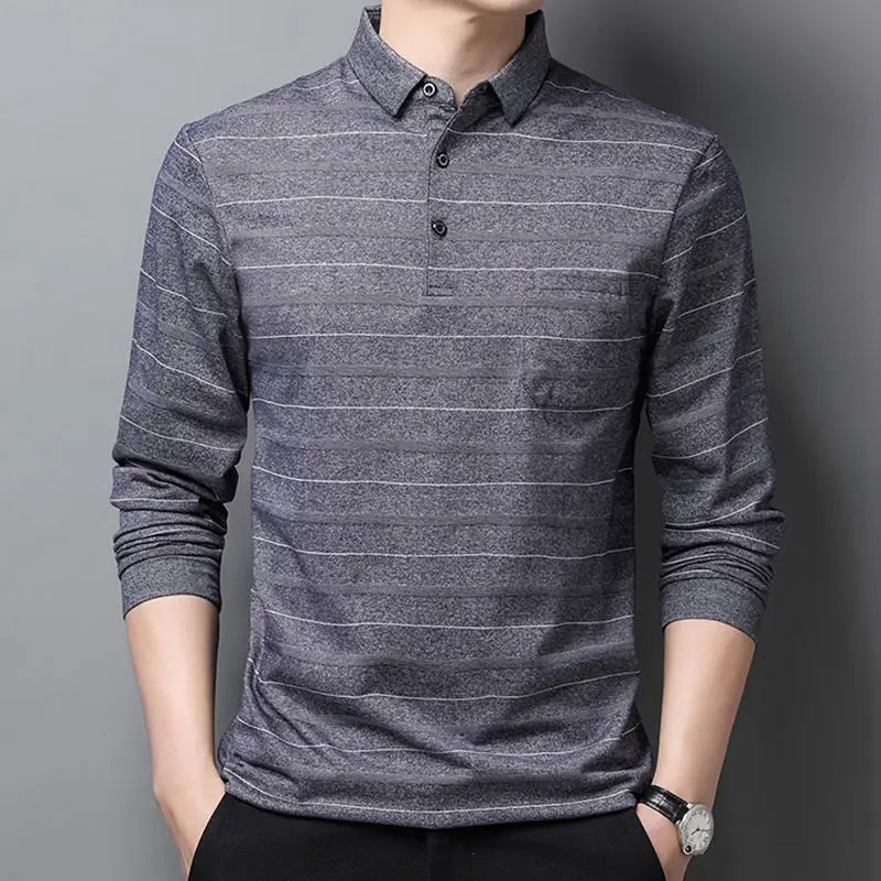 Spring and Autumn Men's Fashion Casual Pocket Long