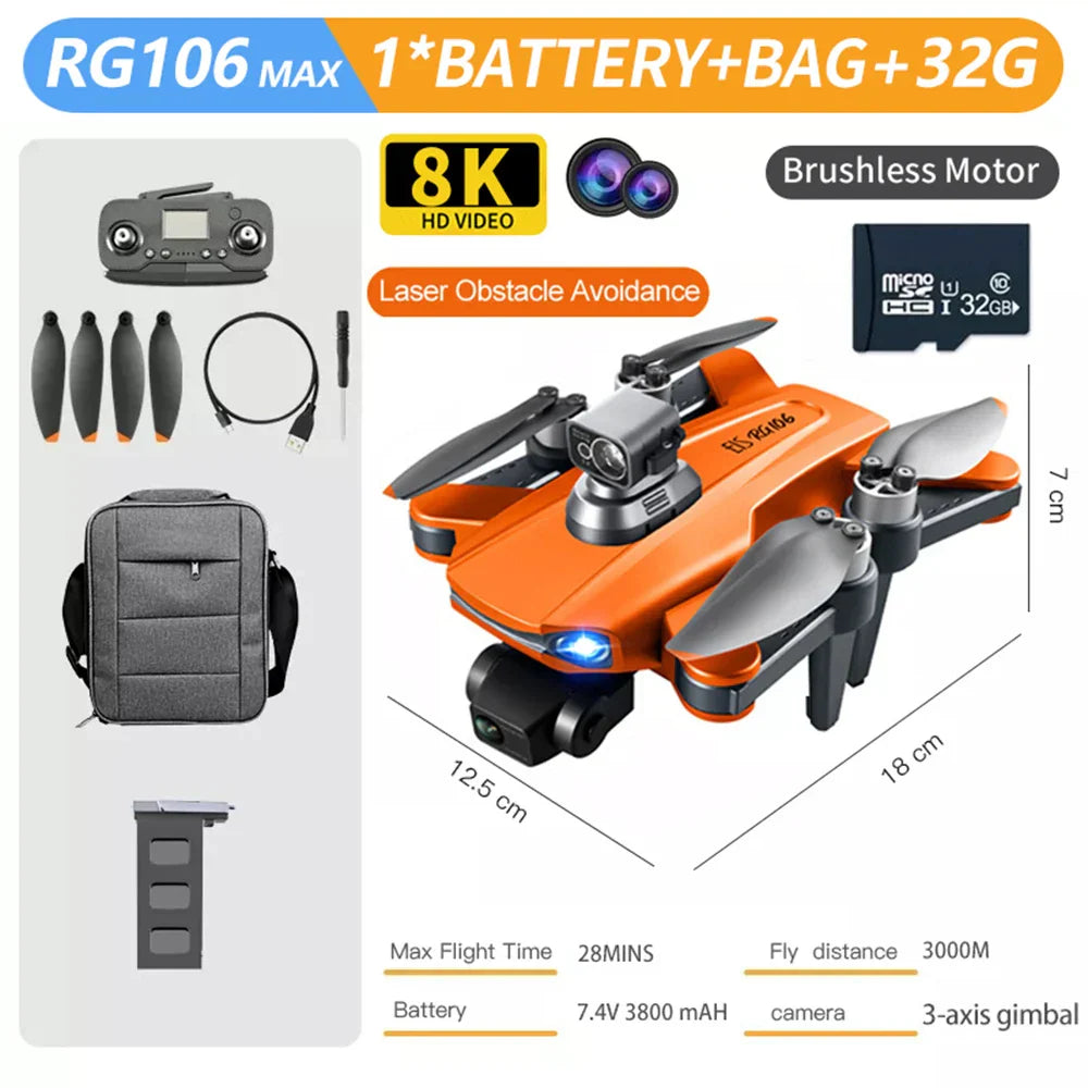 RG106 PRO Drone 8K Professional 5G GPS WIFI