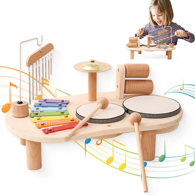 Baby Wooden Musical Instruments Toys Multifunctional Percussion Instruments