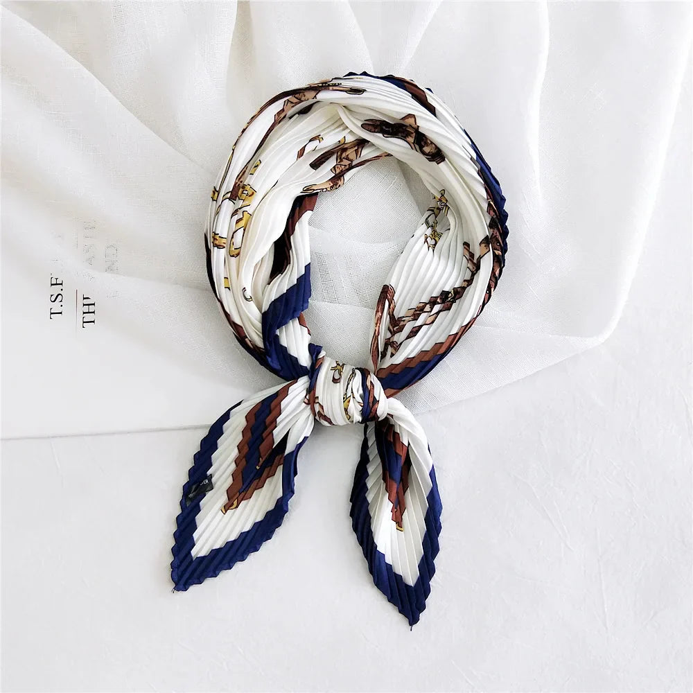 silk scarf women luxury ladies small head scarf