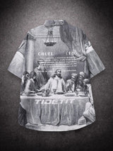 Sycpman Oversized Shirts Mens Summer Painting PrintingCouples Casual