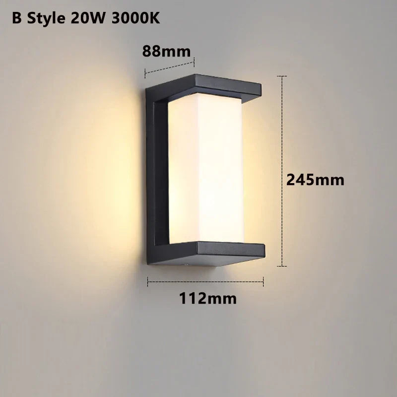 Led Outdoor Wall Light Waterproof IP65 Motion Sensor