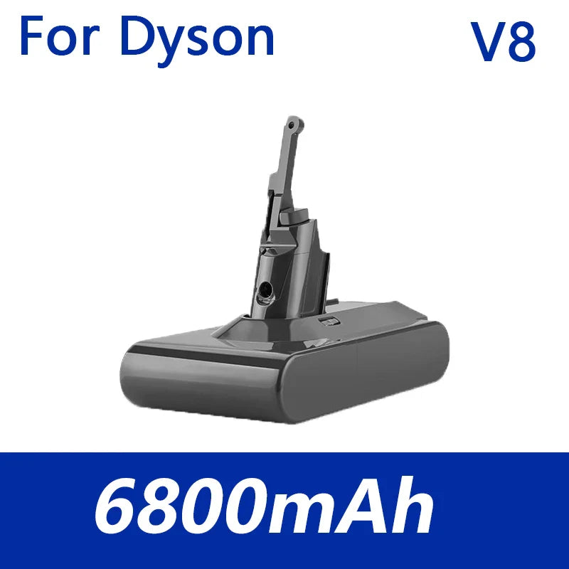 For Dyson 6800mAh/9800mAh/12800mAh V8 21.6 Volts Lithium battry