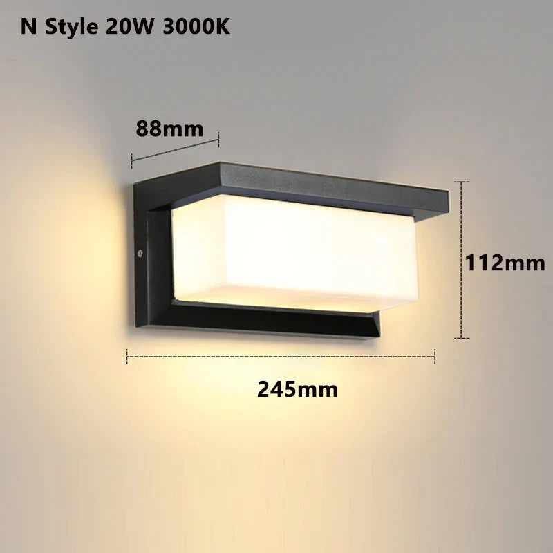 Led Outdoor Wall Light Waterproof IP65 Motion Sensor