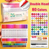 168 Color Marker Pen Set Manga Double-Headed Comic