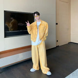 Men's Two-piece Suits High Street Denim Jacket Loose