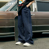 INFLATION Blue Retro Washed Denim Pants Male Classic