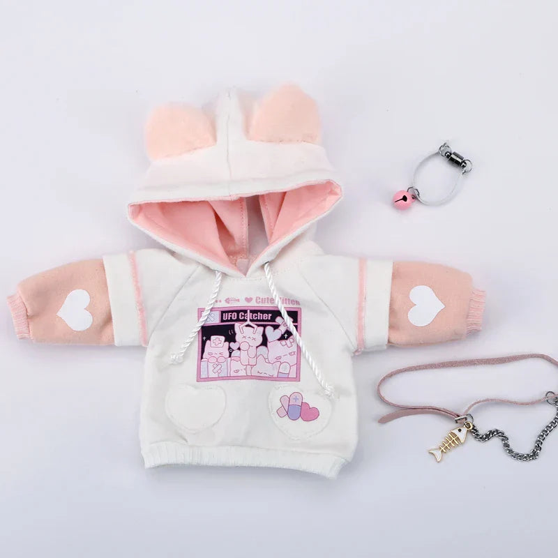 BJD Doll Clothes Cute Cat small bell Sweater Hoodie Jacket