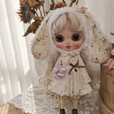 Handmade Doll Skirt Dress With Big Ear Rabbit