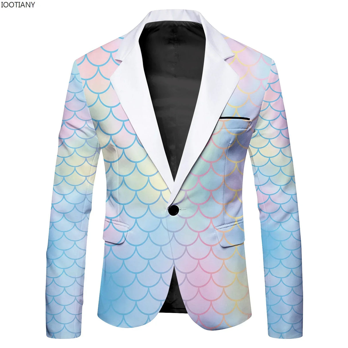 IOOTIANY New Fancy Blazer Men 3D Digital Print