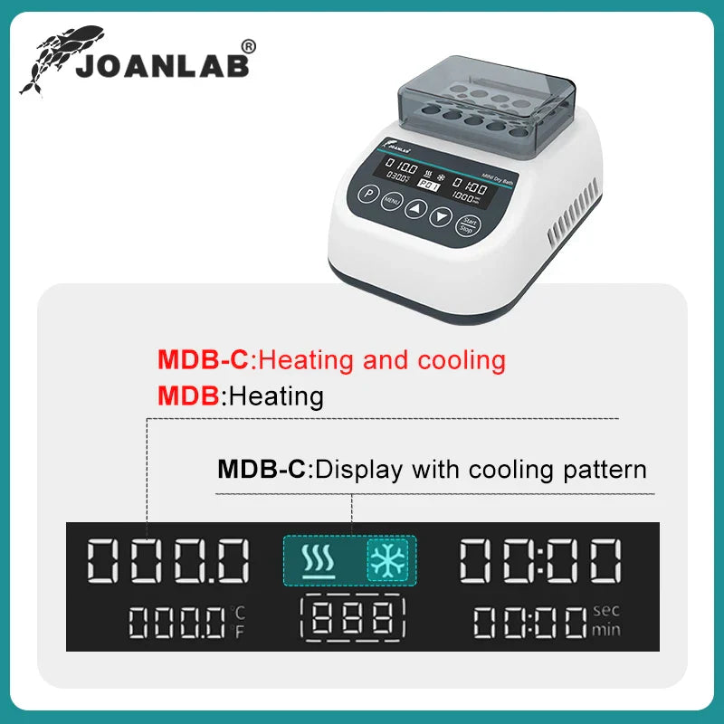 JOANLAB Portable Mini Thermostatic Dry Bath Incubator Lab