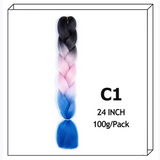24Inch Synthetic Long Jumbo Ombre Braiding Hair For
