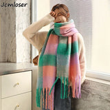 2023 New Winter Cashmere Scarf Women Design Warm