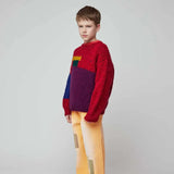Children's Sweater Winter 23 Boys Colorblocked Pullover Warm