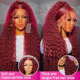 99j Colored Lace Front Human Hair Wigs Deep