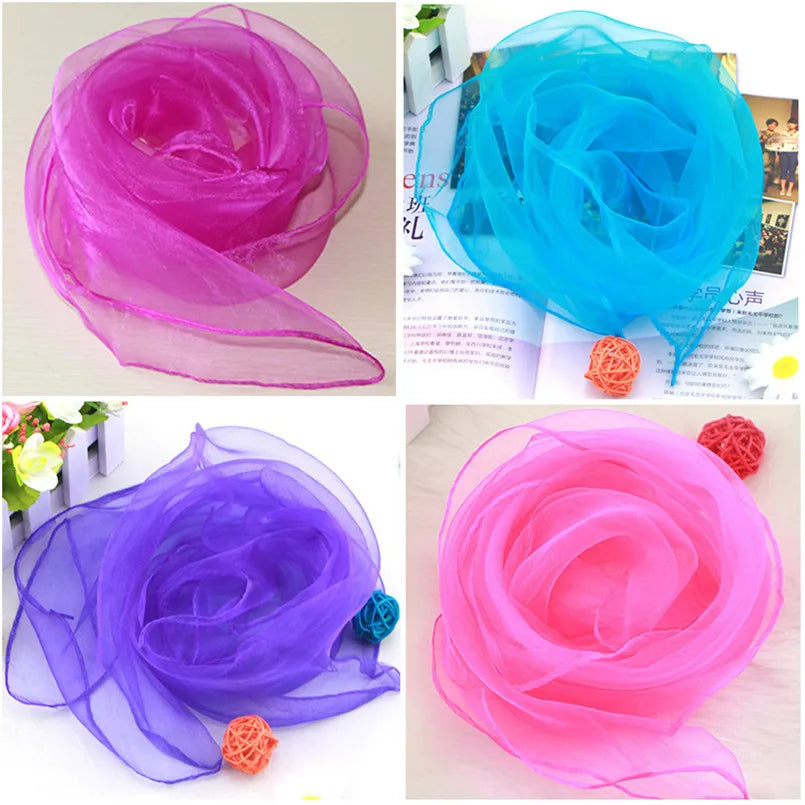 510Pcs Candy Color Gymnastics Scarves For Outdoor Game