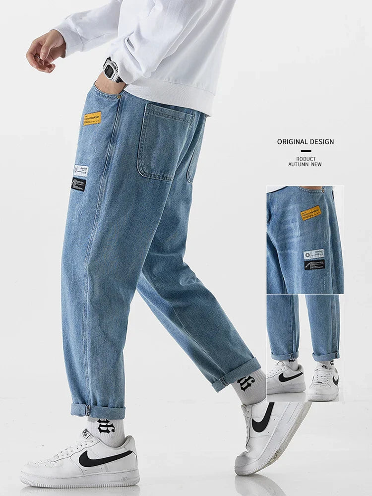 2023 New Korean Fashion Men's Jeans Classic Man