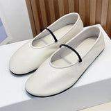 2023 New Genuine Leather Ballerina Flat Loafers Women