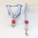 Dog Harness with 1.2m Traction Leash Adjustable Collars