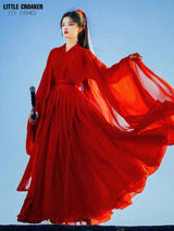 Chinese Traditional Folk Dance Costume Women Hanfu Clothing