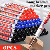 6Pcs/Set 20mm Deep Hole Long Nib Head Markers