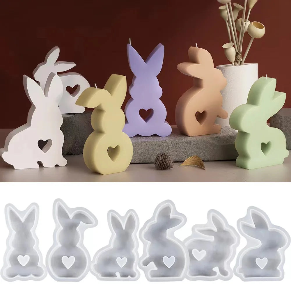 DIY Cement Gypsum Aromatherapy Silicone Mold Easter Love