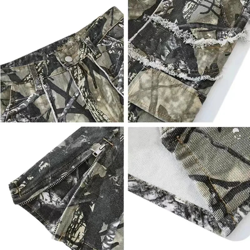 2023 Kanye Y2K Streetwear Baggy Stacked Flared Jeans