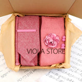 Viola Design 5PCS Gift Box Solid Cotton Sock
