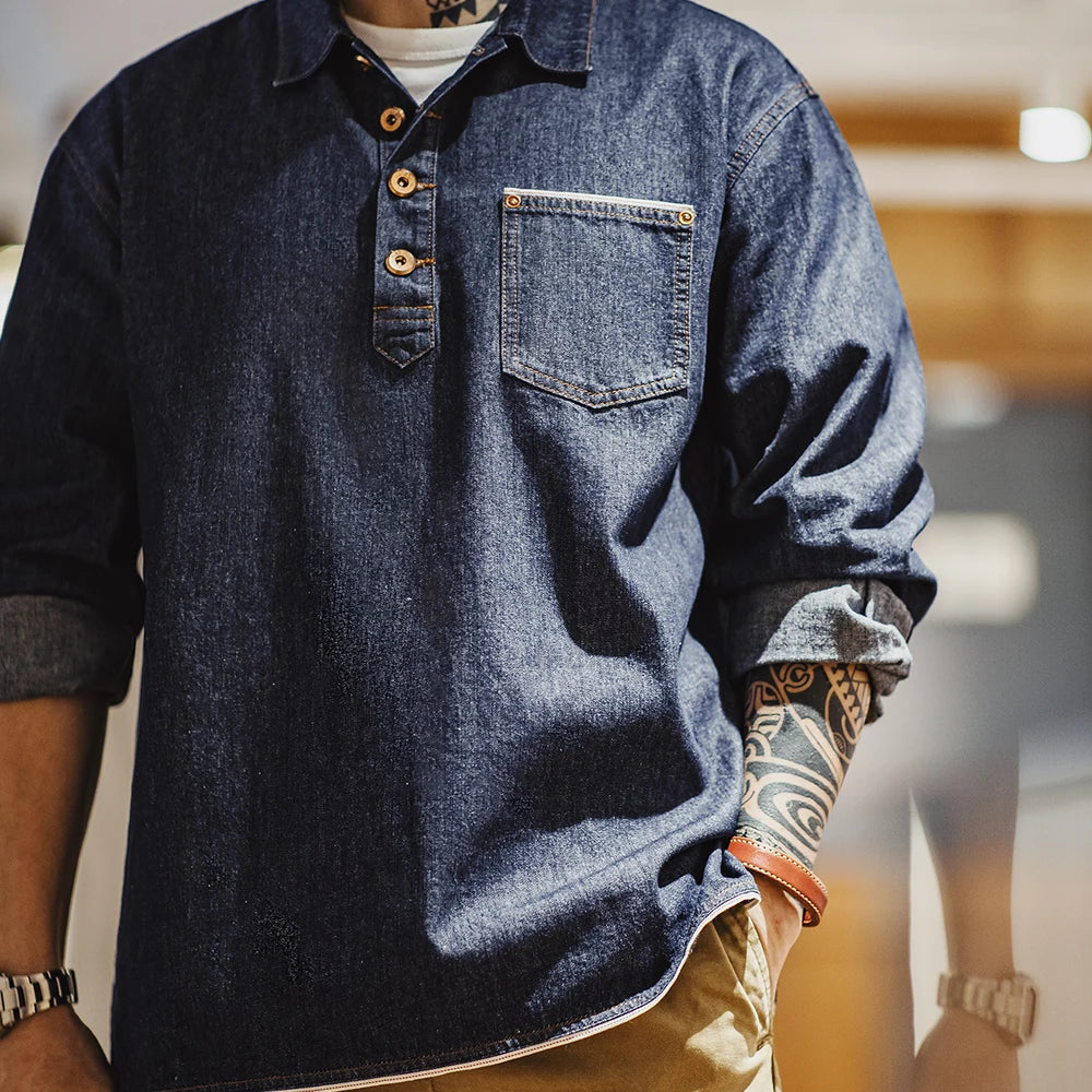 Maden American Vintage Denim Jacket Work Shirt Loose