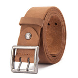 BISONDENIM Luxury Designer Belts for Men Vintage Spilt
