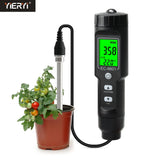 Digital EC/Temp Soil Tester 0.00~10.00mS/cm Conductivity Meter Waterproof